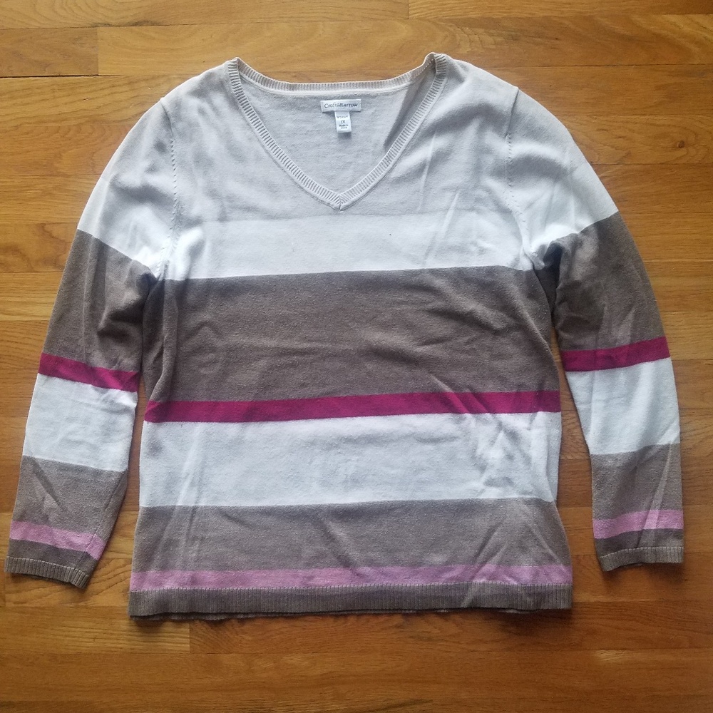 V-neck Multi Color Sweater
